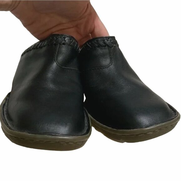 VTG Dr Doc Martens DANA Black Leather Heeled Clogs US 8 Slide Mule 11886 00s Y2K - Picture 7 of 12